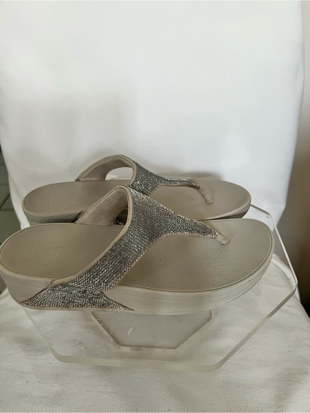 FitFlop Lulu Glittering Crystal-Embellished Sandals Size 8 Pre owned - Picture 6 of 9